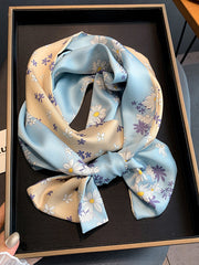 Retro Printed Long Square Scarf
