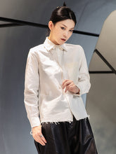Simple Solid Color Lapel Collar Shirt