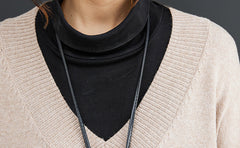 Large Size Simple Solid Color Mid-Length Knitted Sweater Dress