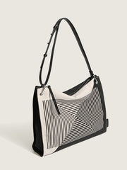 High Capacity Geometric Pattern Tote Bag