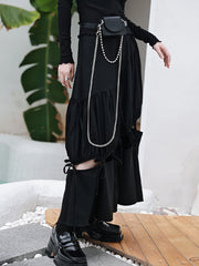 Women Asymmetrical Slimming Detachable Strappy Skirt