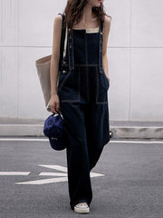 Vintage Empire Column Denim Jumpsuits