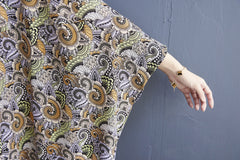 Ethnic Style Retro Print Loose Maxi Dress