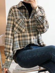 Vintage Plaid Casual Shirt