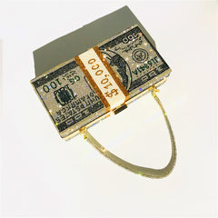 Personalized Dollar-Shaped Clutch Bag