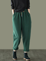Solid Loose Knitted Cotton Pants