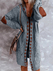 Casual Fashion Hooded Color Sweater Jacket