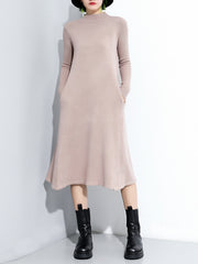 Women Round Neck Pullover Dress