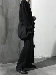 Fashion Solid Wide Leg Pants