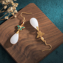 Vintage Butterfly Print Earrings