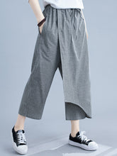 Women One Piece Plaid Casual Pants