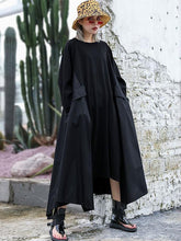 Loose A-line Cropped Long Dress