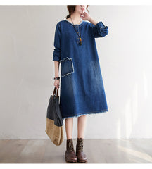 Women Casual Mid-Length Denim Dress