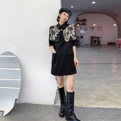 Retro Dress With Shawl Two-Piece Suit