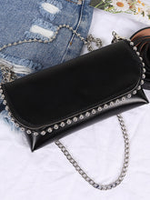 Women Chain Silver Beaded Shoulder Messenger Bag