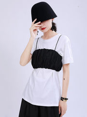 Original Two-Pieces Bishop Sleeve Round-Neck T-Shirt