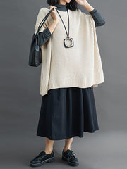 Loose Solid Color Sweater Top
