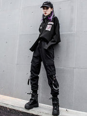 Tooling Multi-pocket Ribbon Overall Pants