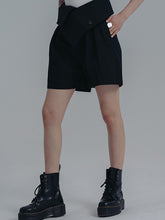 Casual High Waisted Pleated Split-Joint Irregular Shorts