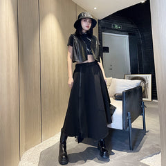 Women High Waist Slimming Irregular Skirt