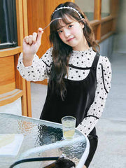 Fake Two Floral Printed Long Sleeve Mini Dress