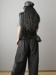 Vintage Hollow Crochet Sleeveless Vest