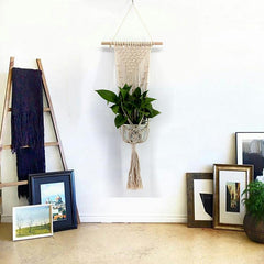 Tasseled Crochet Hanging Basket Decoration