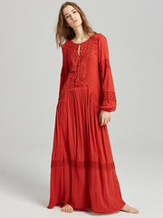 Simple Embroidered Maxi Dress