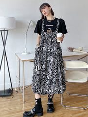 Summer Loose Letter Printed Vest Dress