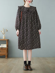 Loose Lantern Sleeve Printed Mdii Dress
