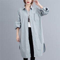 Women Simple Lantern Sleeve Shirt