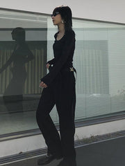 Casual Empire Thicken Wide Leg Suit Pants