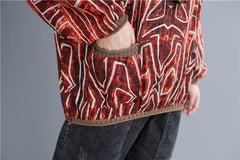 Vintage Abstract Printed Long Sleeves T-Shirt