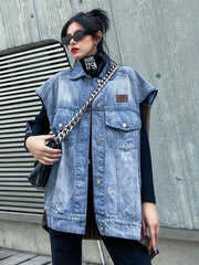 Knitting Splicing Jean Vest