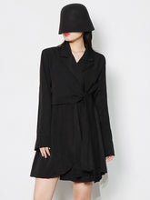 Casual Waist And Lace Solid Color Dress