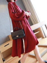 Vintage Lantern Sleeved Chiffon Blouse Dress