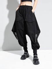 Women Loose Solid Color Casual Pants