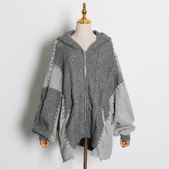 Women Casual Hooded Solid Color Sweatshirt