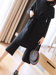 Loose Knitting The Waist Wide-Leg Suits