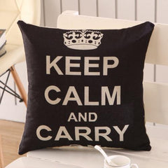 Crown Letter Print Pillow Case