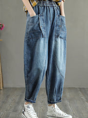 Retro Stylish Split-Joint Casual Loose Harem Pants