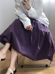 Casual A-Line Chic Bubble Skirt