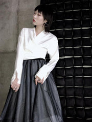 Gradient Asymmetric Mesh Bubble Skirt