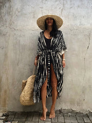 Tie-Dye Half Sleeves Sun Protective Cardigan Outwear
