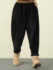 Women Retro Loose Color Matching Casual Pants