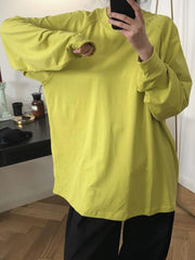 Loose Solid Oversize Shirt Top