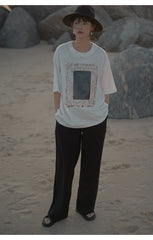 Women Print Loose All-Match Short-Sleeved T-Shirt