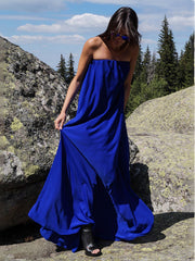 Soild Stylish Loose Maxi Dress