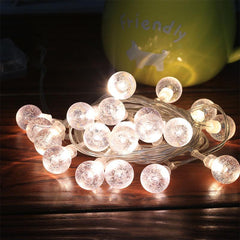 String Light LED Crystal Ball Waterproof Fairy Lighting for Garden Home Landscape Holiday Decoration