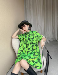 Women Printed Loose Thin Western Style Dress